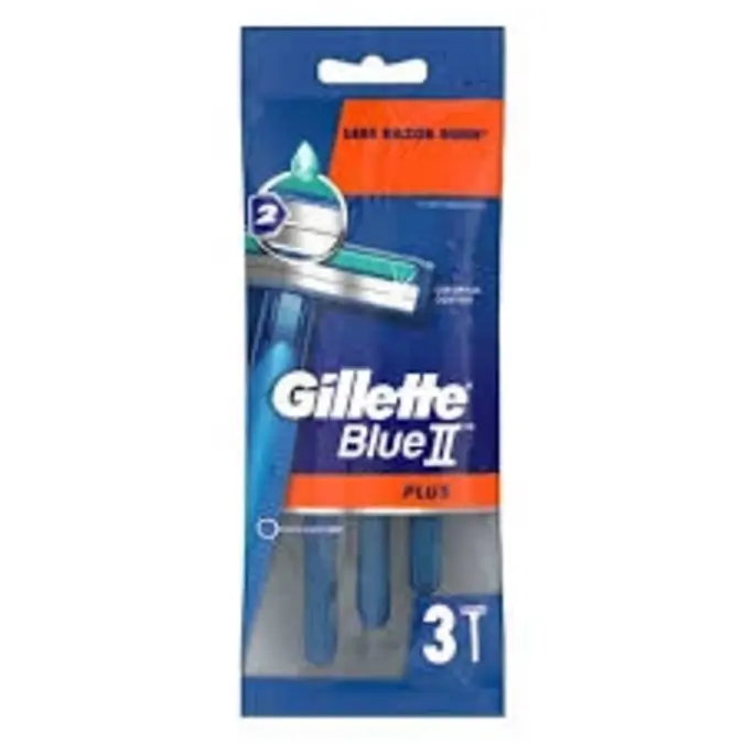 Gillette Blue Ii Plus Razor 3 Pieces